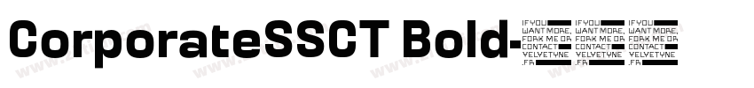 CorporateSSCT Bold字体转换